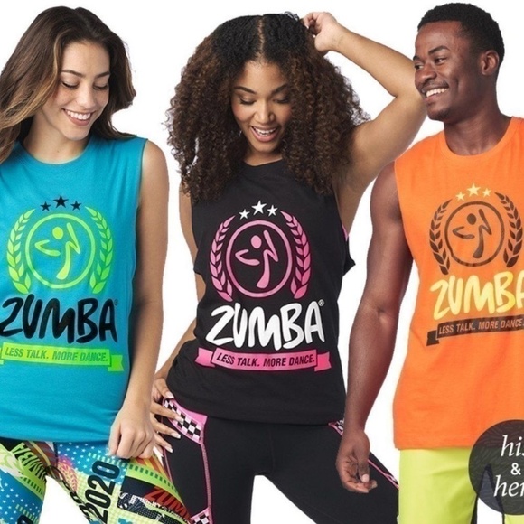 ZUMBA tank top “Less Talk More Dance” 100% Cotton XS/SM - Picture 3 of 5